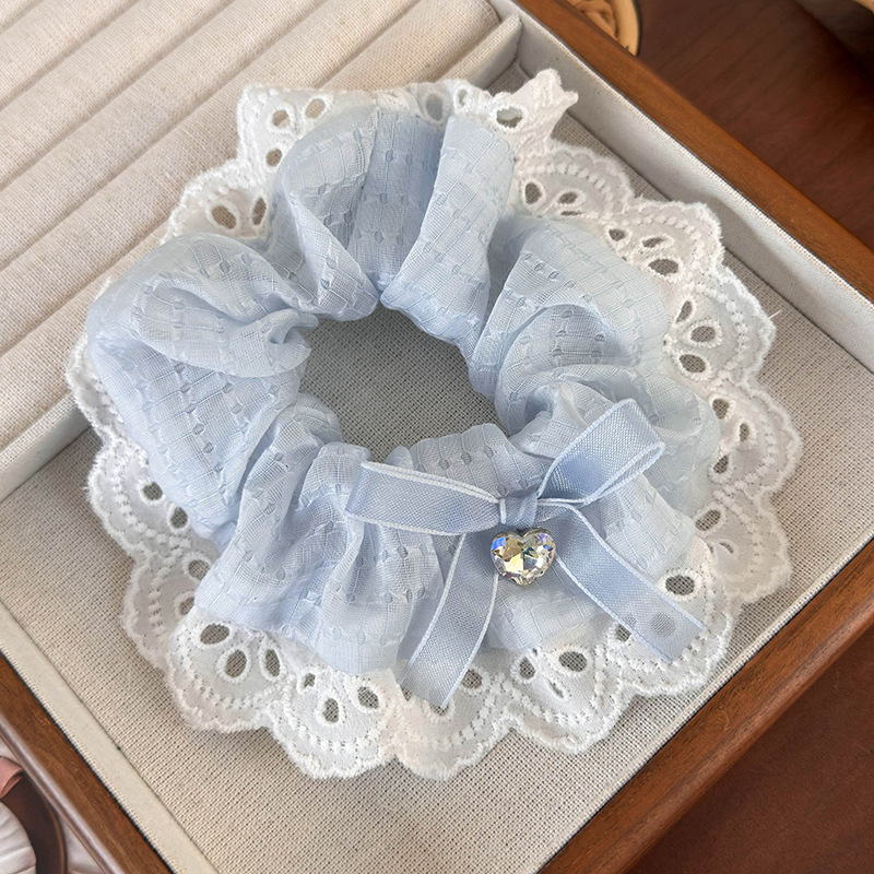 Scrunchie Cabelo com Laço e Strass