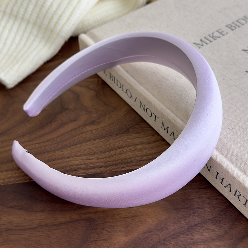 Diadema Ancha de Satén Púrpura