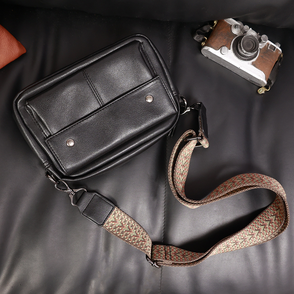 Heren Leren Kruisbodytas