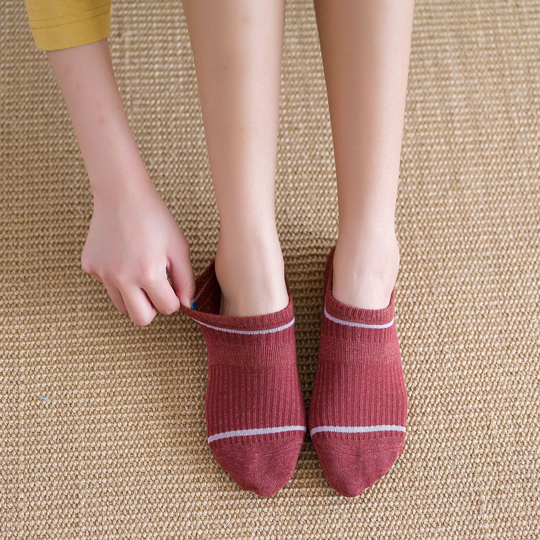 Women's No-Show Cotton Socks