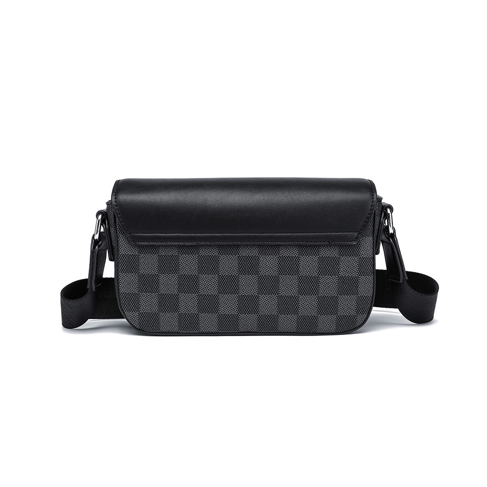 Geantă Crossbody pentru Bărbați cu Carouri