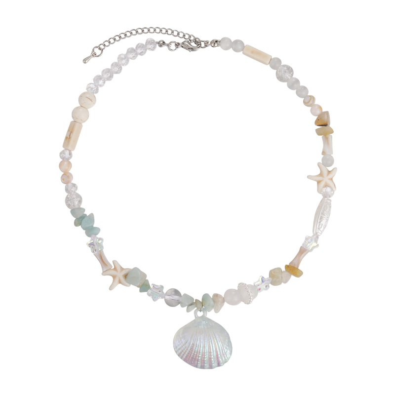 Natursten Snäcka Stjärna Halsband