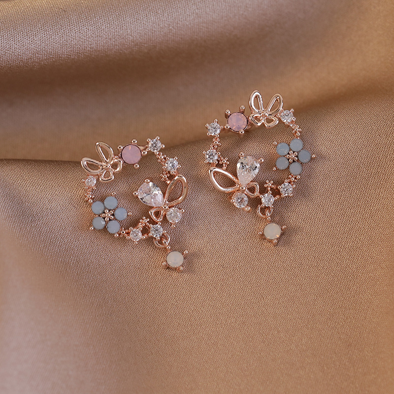Butterfly Flower Earrings