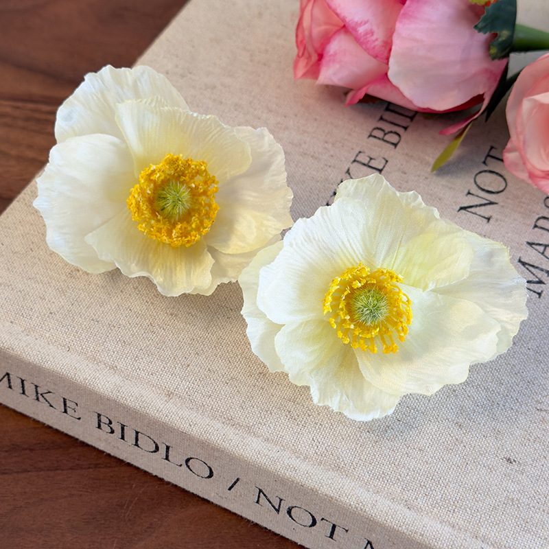 أقراط خشخاش زهور