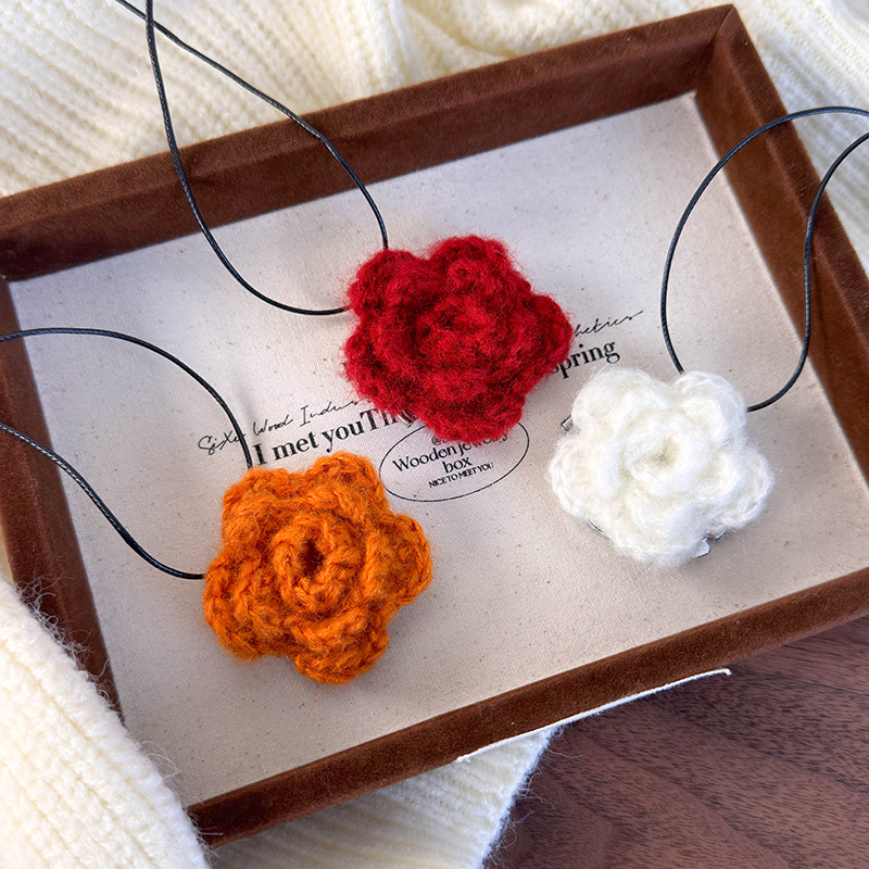 Πλεκτό Λουλούδι Κόσμημα Καθρέφτη