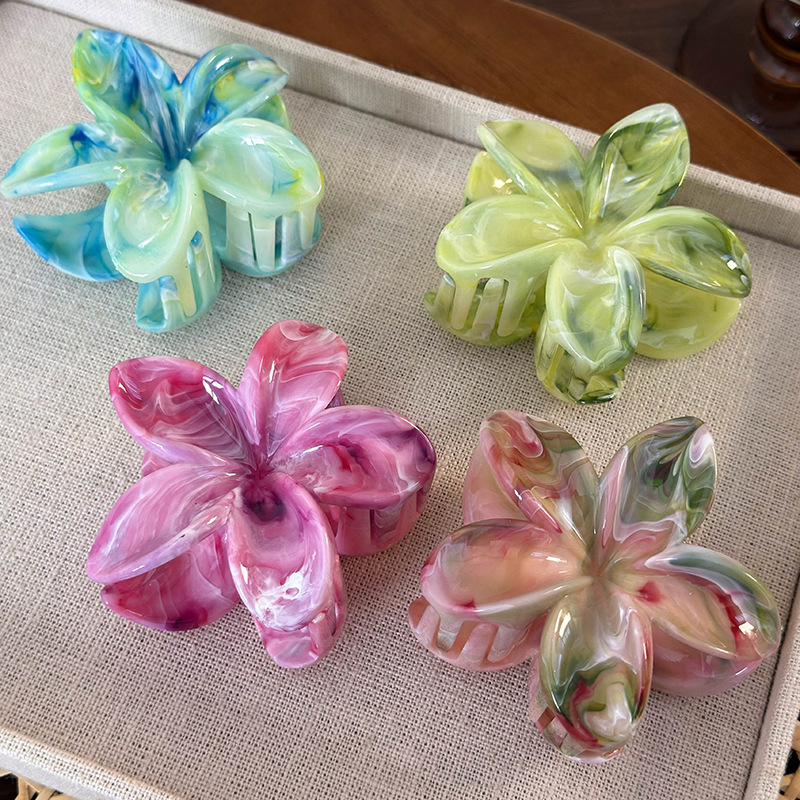 Jepit Rambut Cakar Bunga Ombre Dopamin