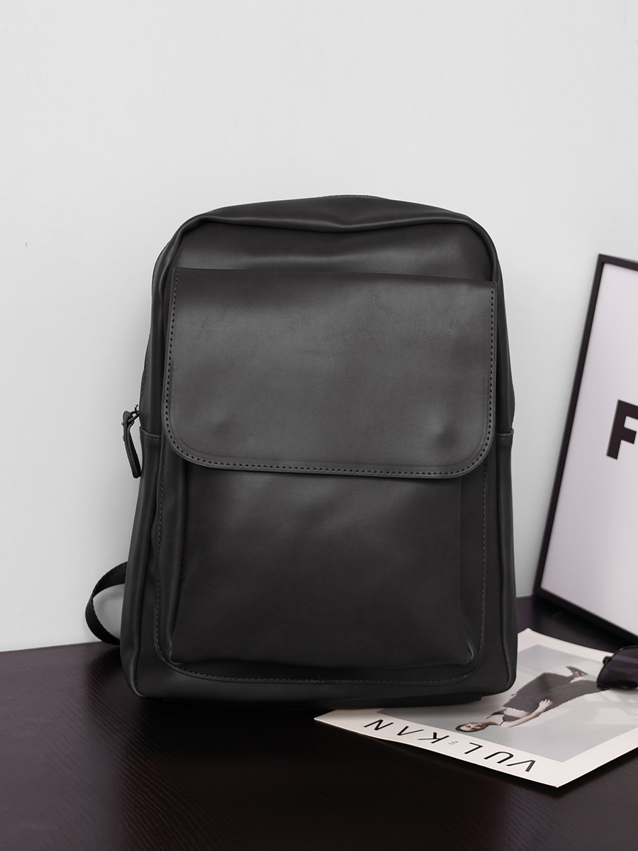 크레이지 호스 가죽 유니섹스 백팩