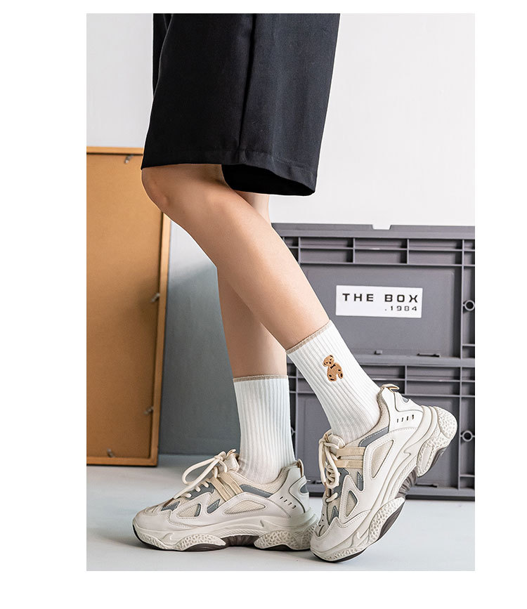 Жіночі бавовняні шкарпетки з ведмедиком-мультфільмом