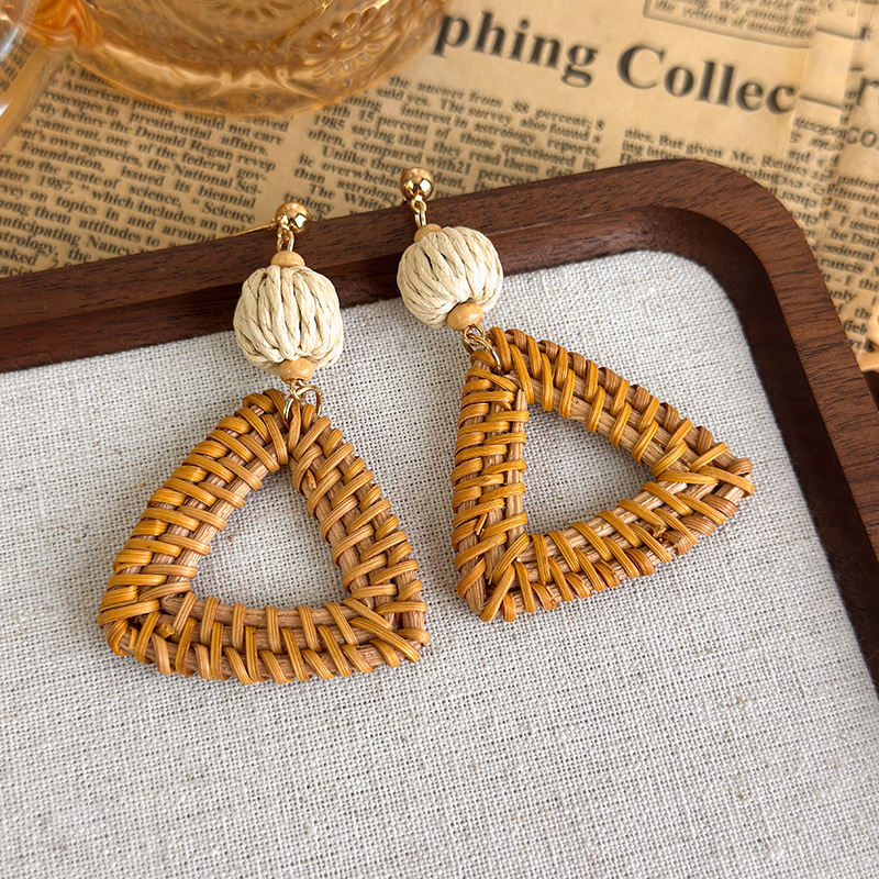 Bohemian Straw Earrings