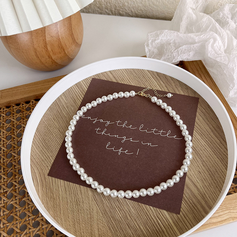 Collier Clavicule en Perle Imitation