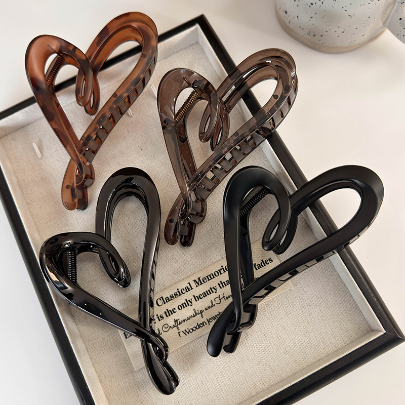 Geometric Heart Hair Claw Clip