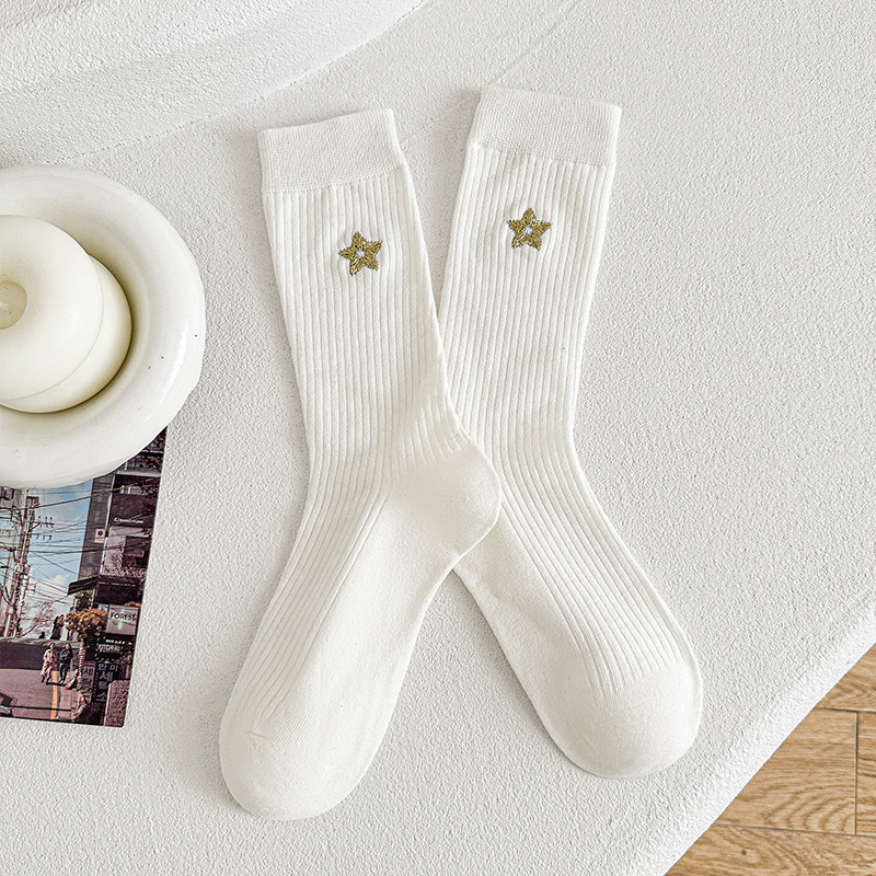 Meias Femininas Cano Médio Empilháveis