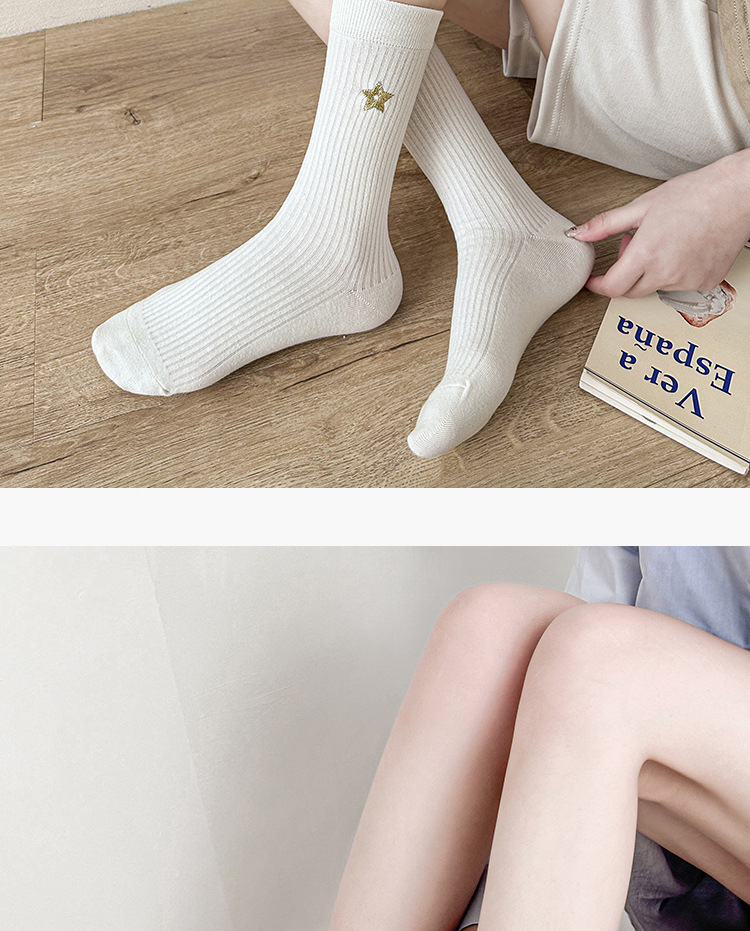Meias Femininas Cano Médio Empilháveis