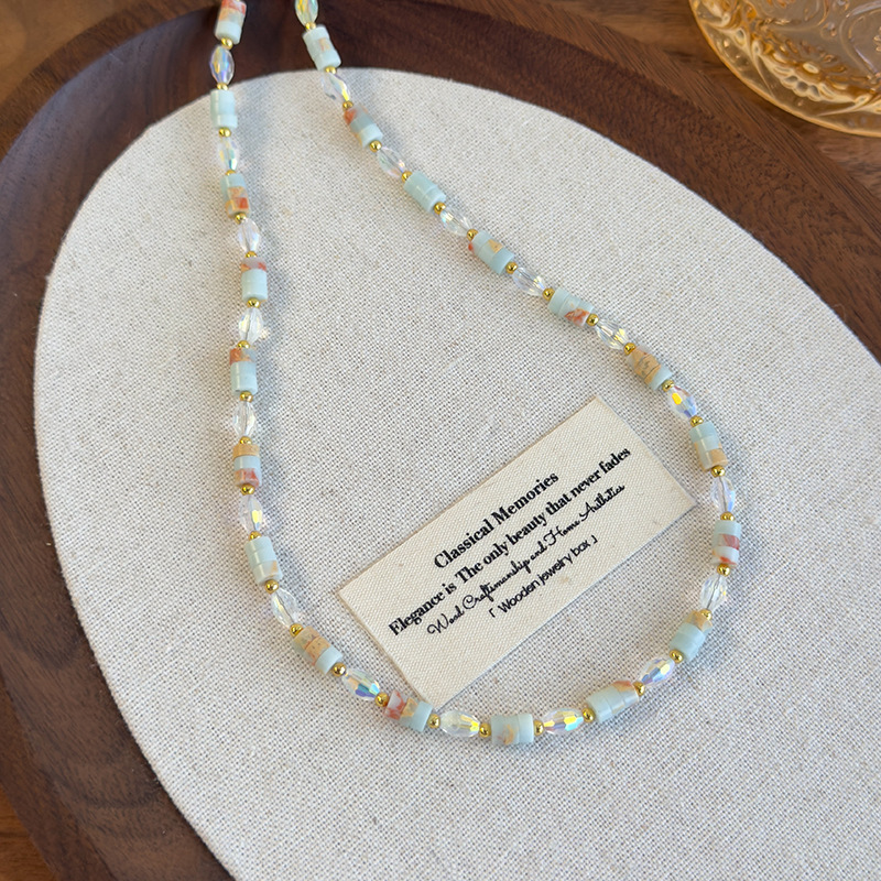 Вінтажне намисто з кришталевими намистинами