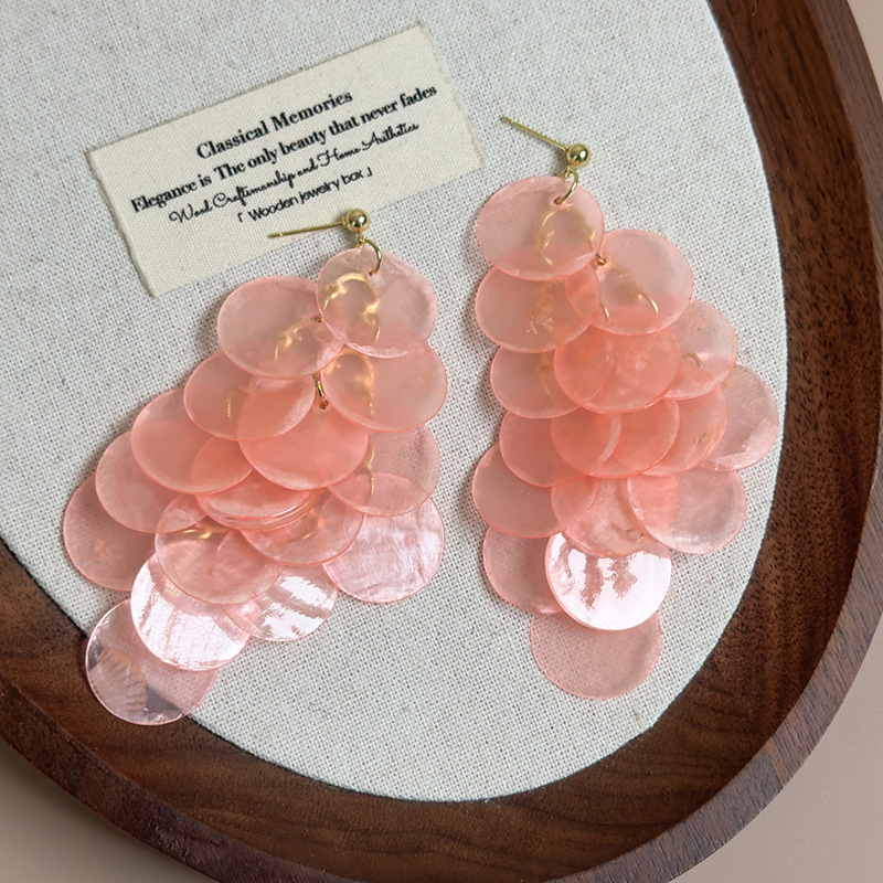 조개 술 귀걸이