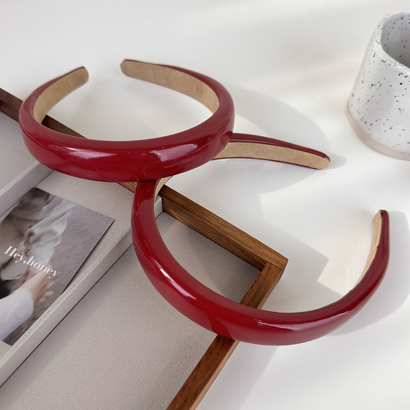 Diadema de Cuero Rojo Vintage