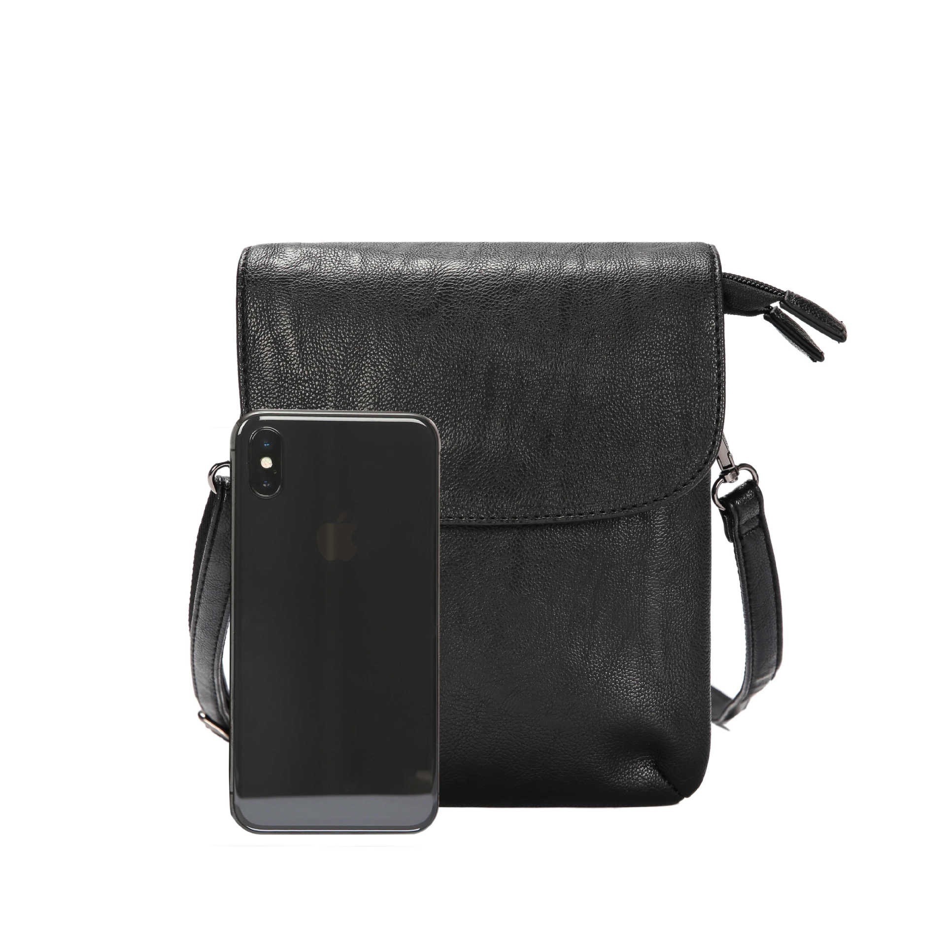 Borsa a tracolla uomo PU con catena