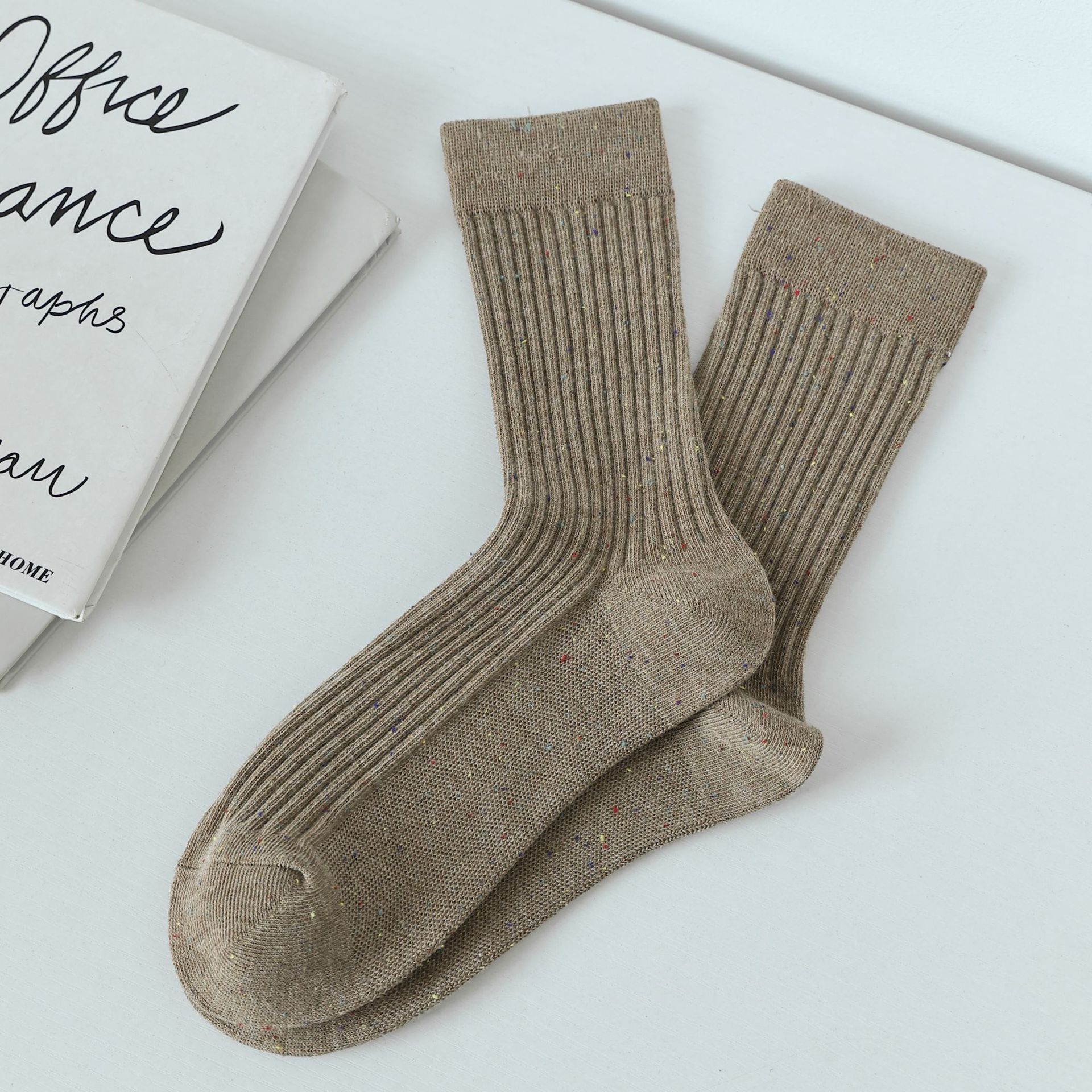 Meias Mid-Crew de Algodão para Mulher