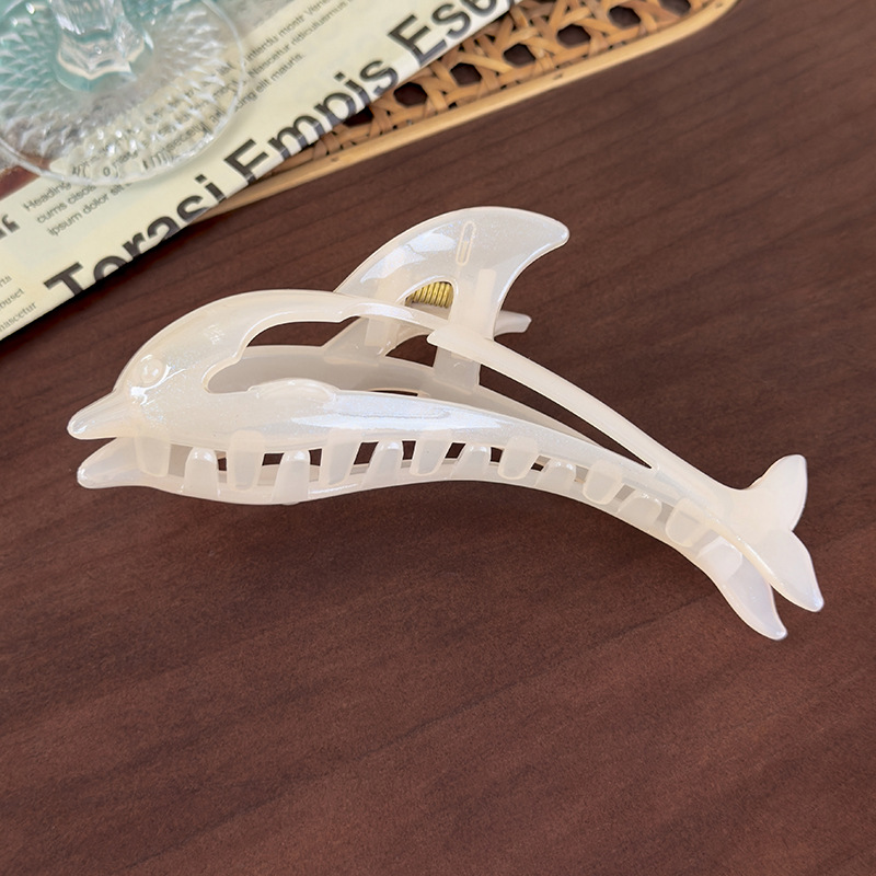 Dolphin Shell Hair Claw Clip