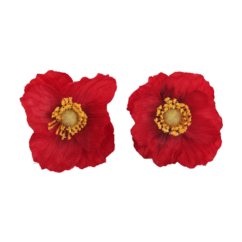 أقراط خشخاش زهور