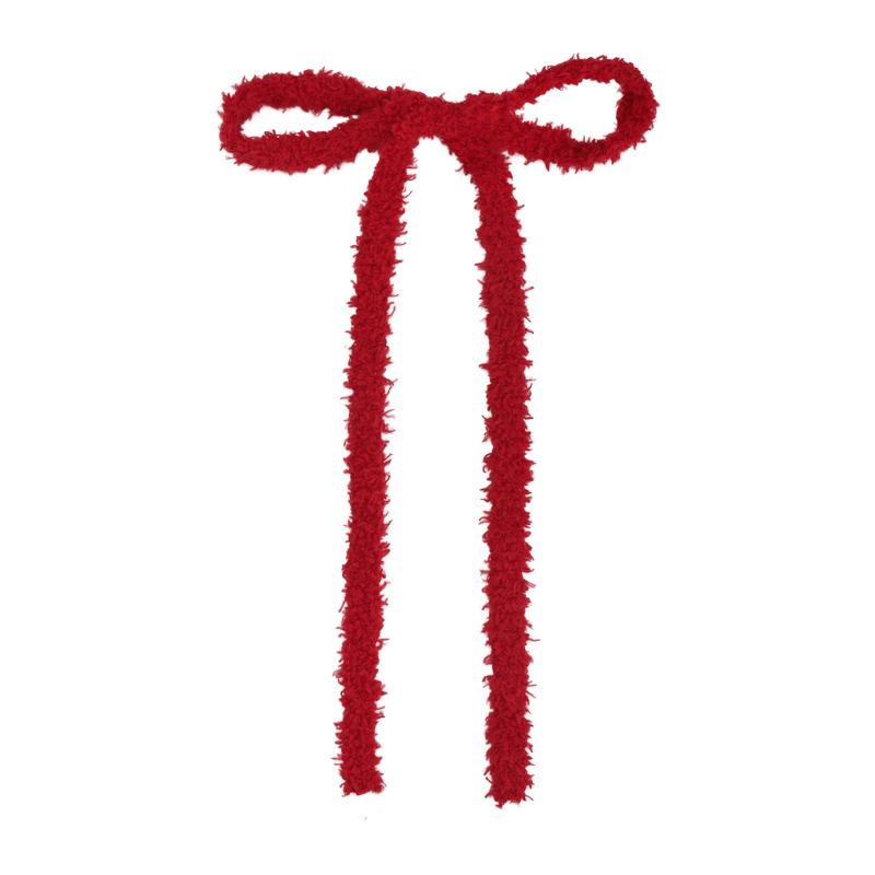 Plush Bow Hair Clips