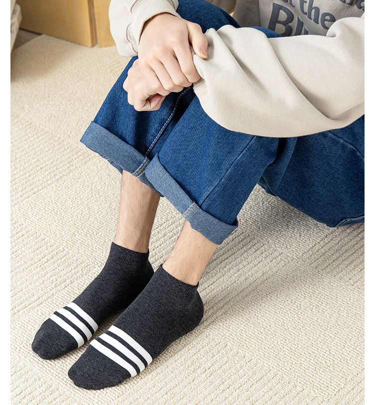 Pánské Bavlněné Neviditelné Kotníkové Ponožky