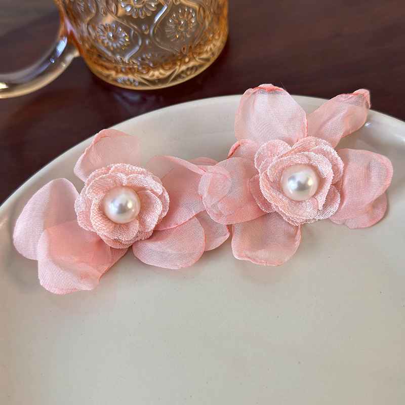 메쉬 플라워 이어링