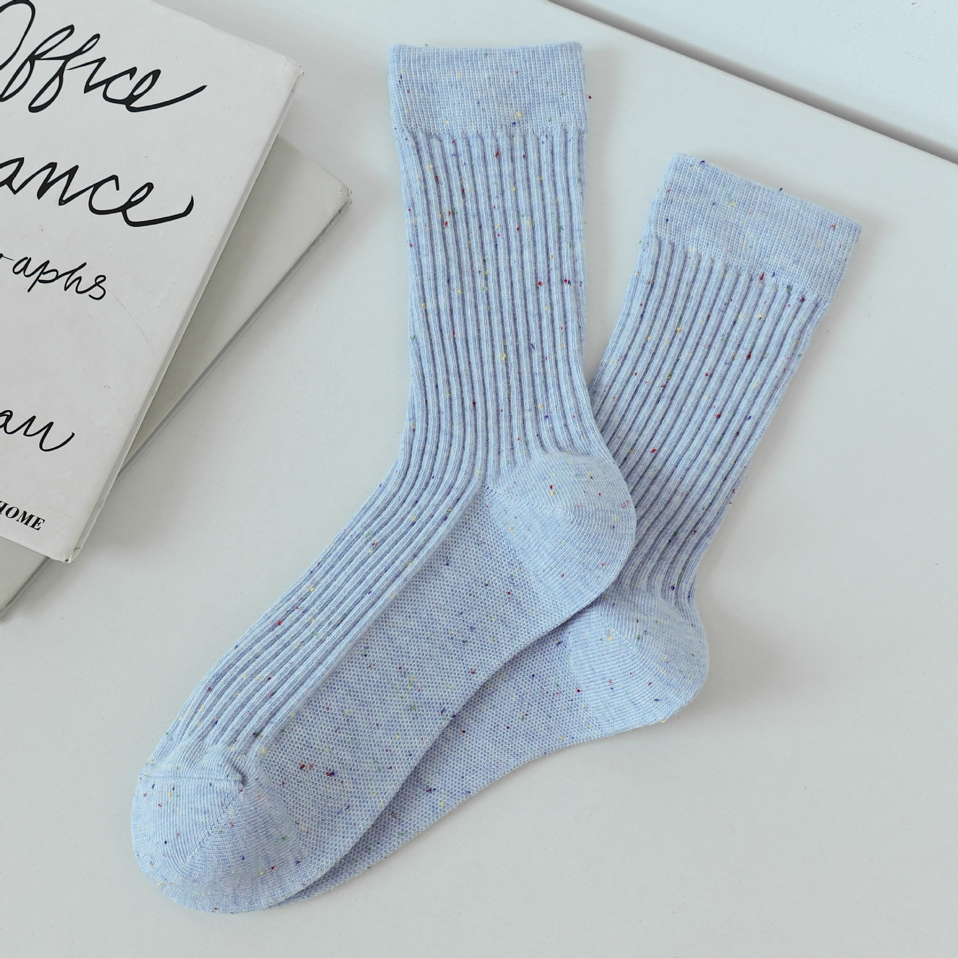 Meias Mid-Crew de Algodão para Mulher