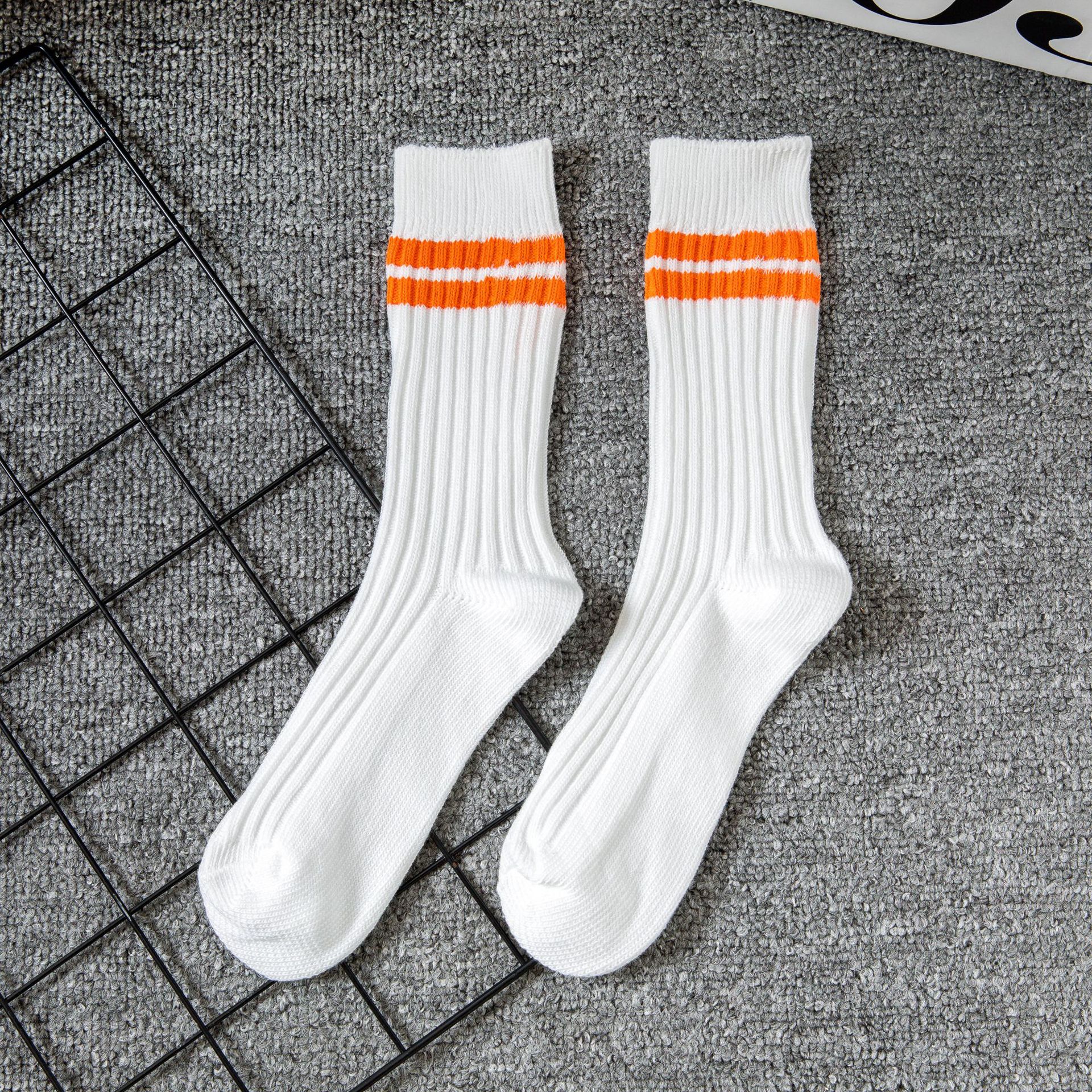 Meias Altas de Algodão Listradas