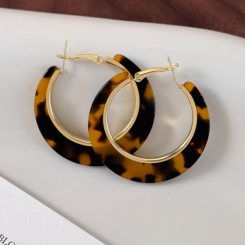 Σκουλαρίκια με Εκτύπωση Λεοπάρδαλης