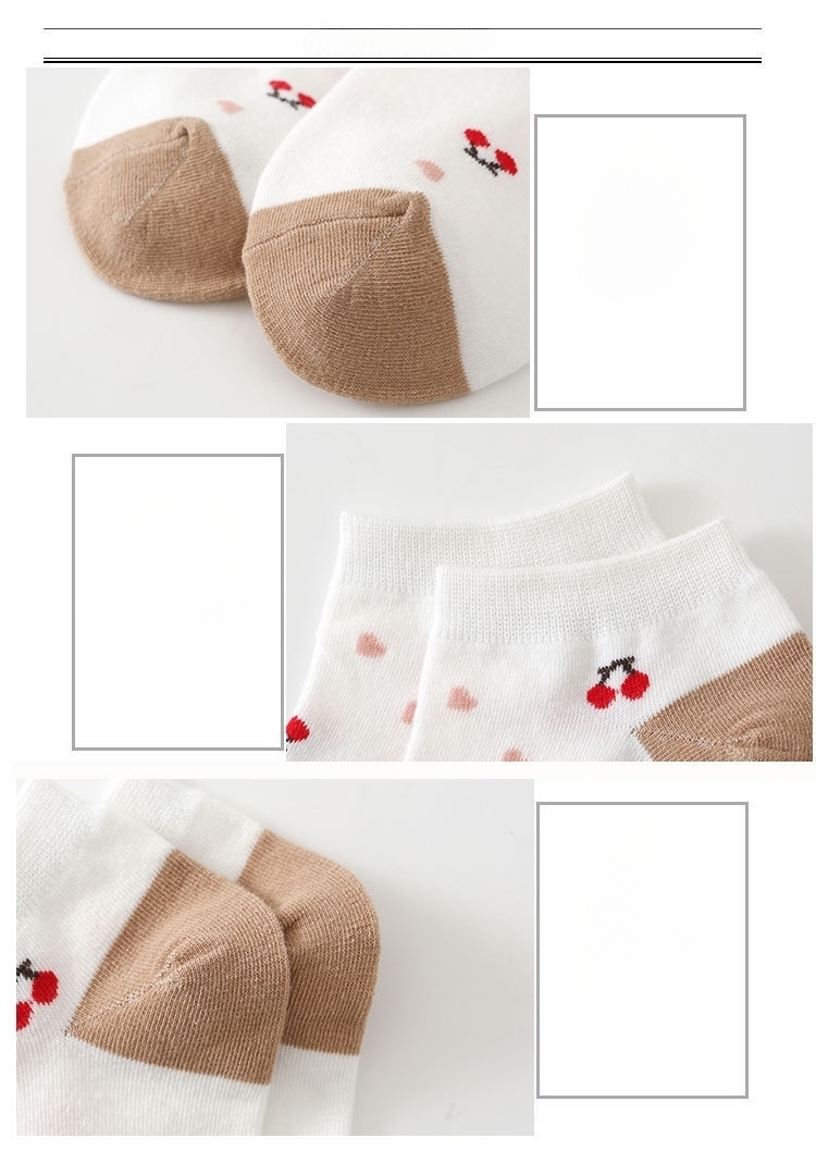 Жіночі низькі шкарпетки з фруктовим принтом