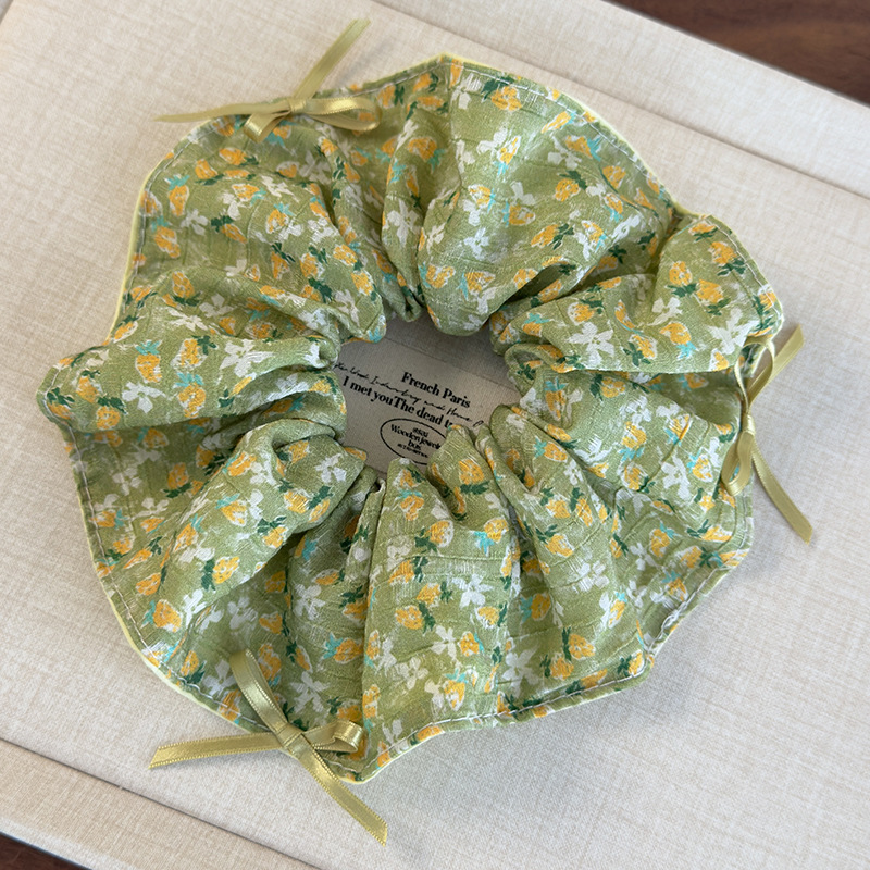 Wintageowe Zielone Kwiatowe Opaski