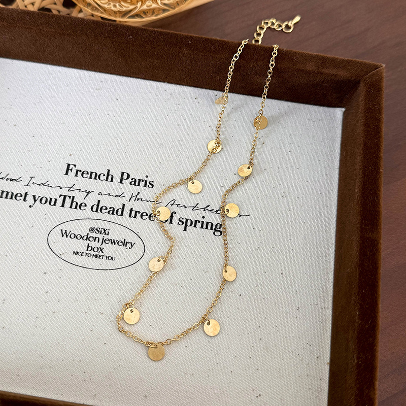 สร้อยคอโบฮีเมียนดอกทานตะวันเรขาคณิต