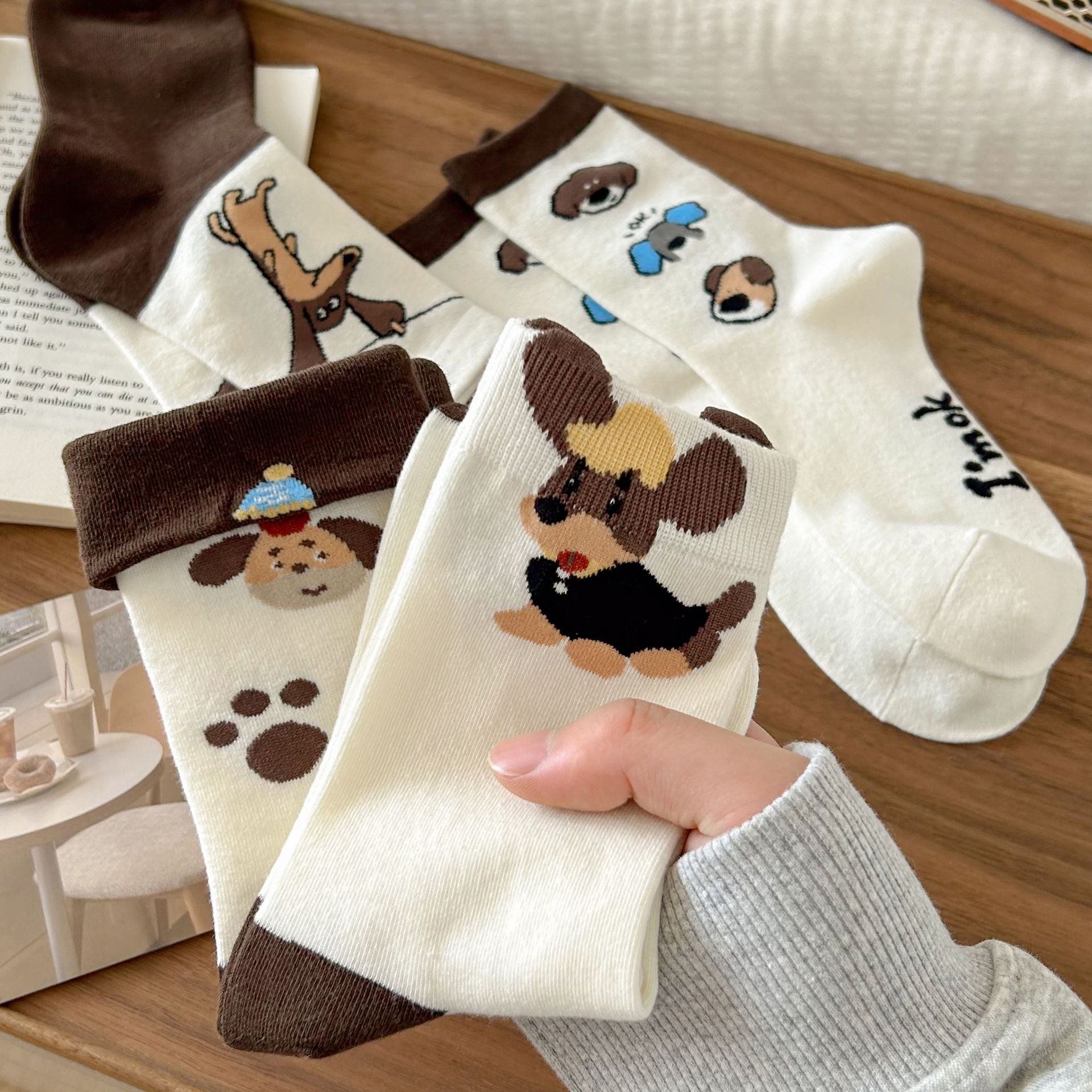 Meias Mid-Crew Femininas