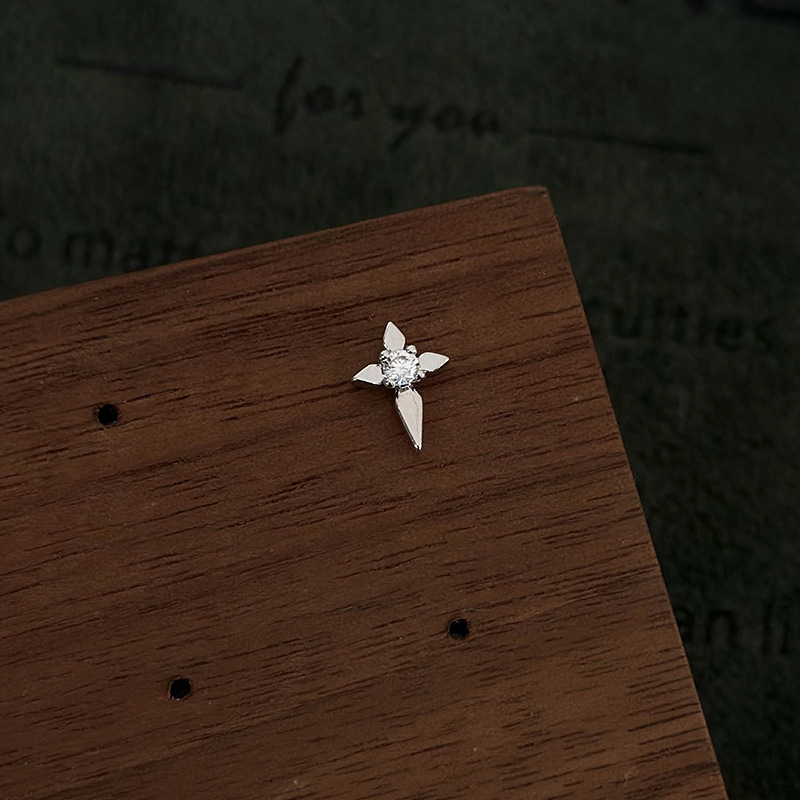 싱글 이어링 마이크로셋 지르코니아