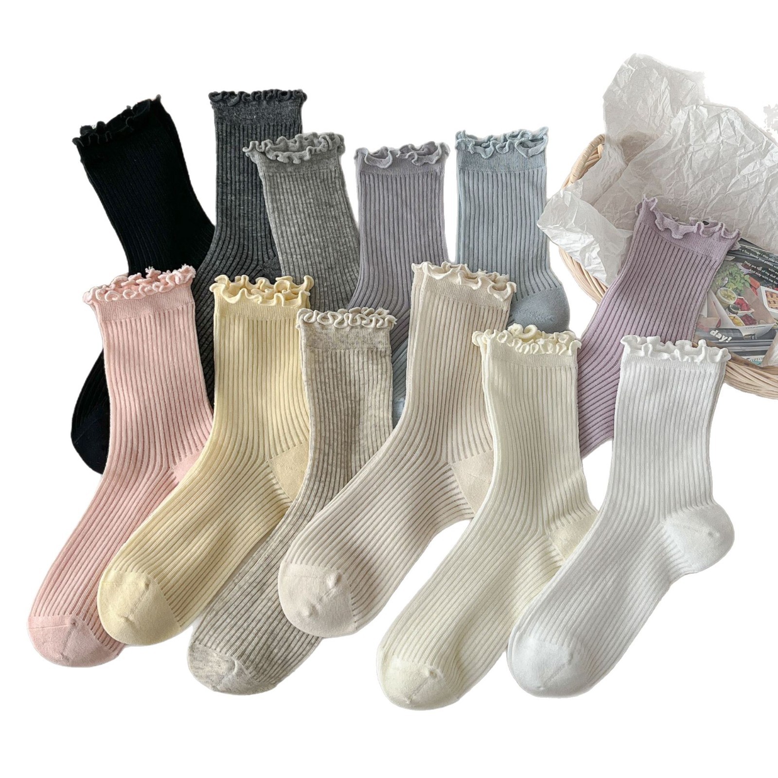 Meias Slouch com Babados