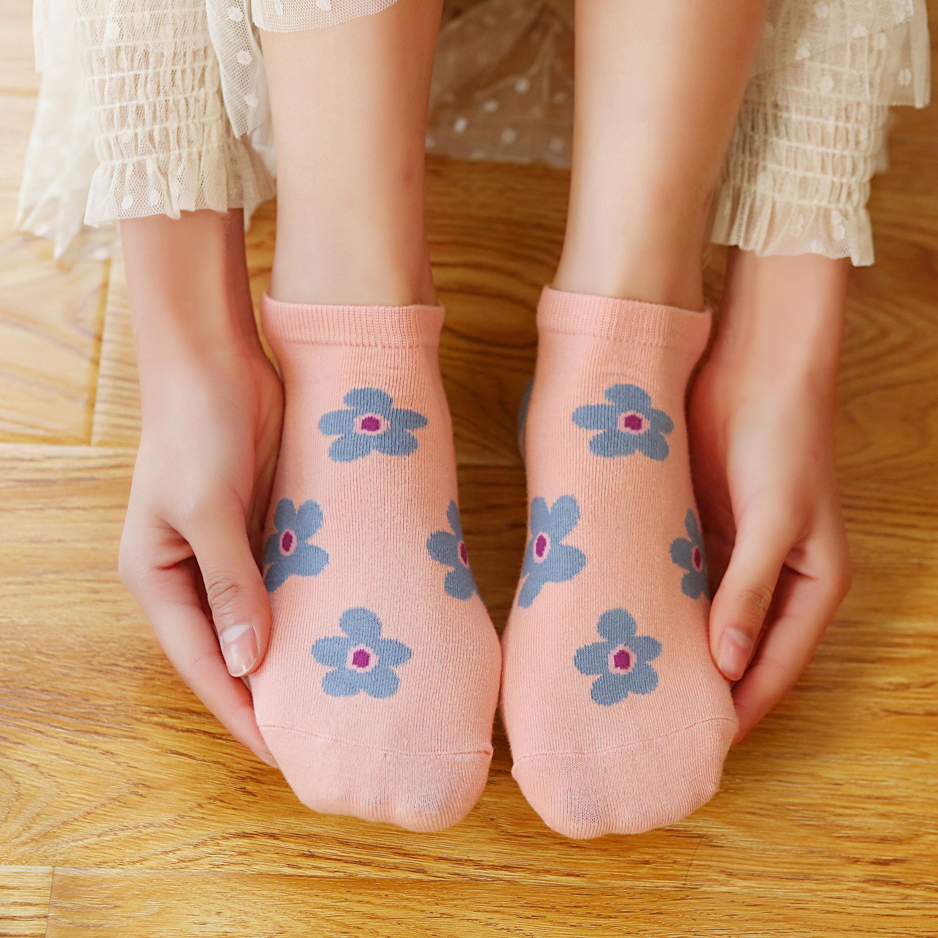 Dámské Bavlněné Kotníkové Ponožky