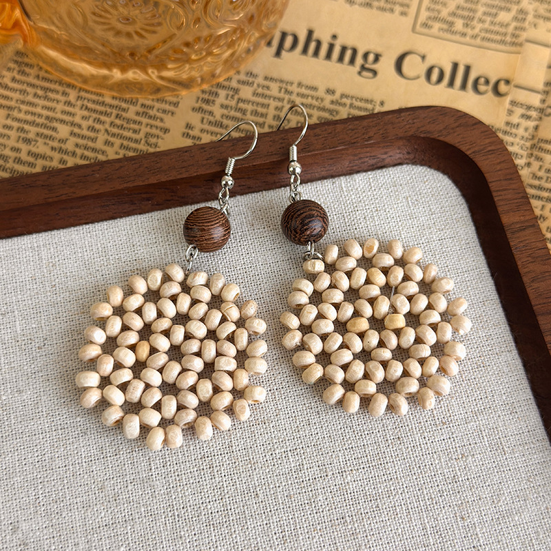 Bohemian Straw Earrings