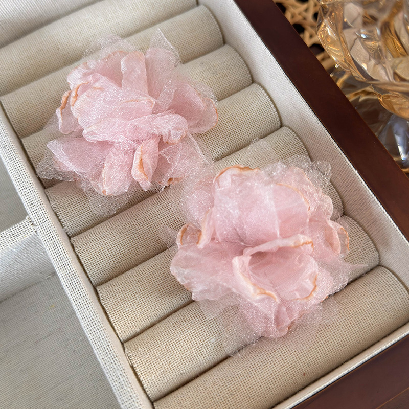 메쉬 플라워 이어링