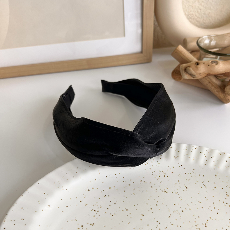 Cinta para el Cabello Negra de Punto