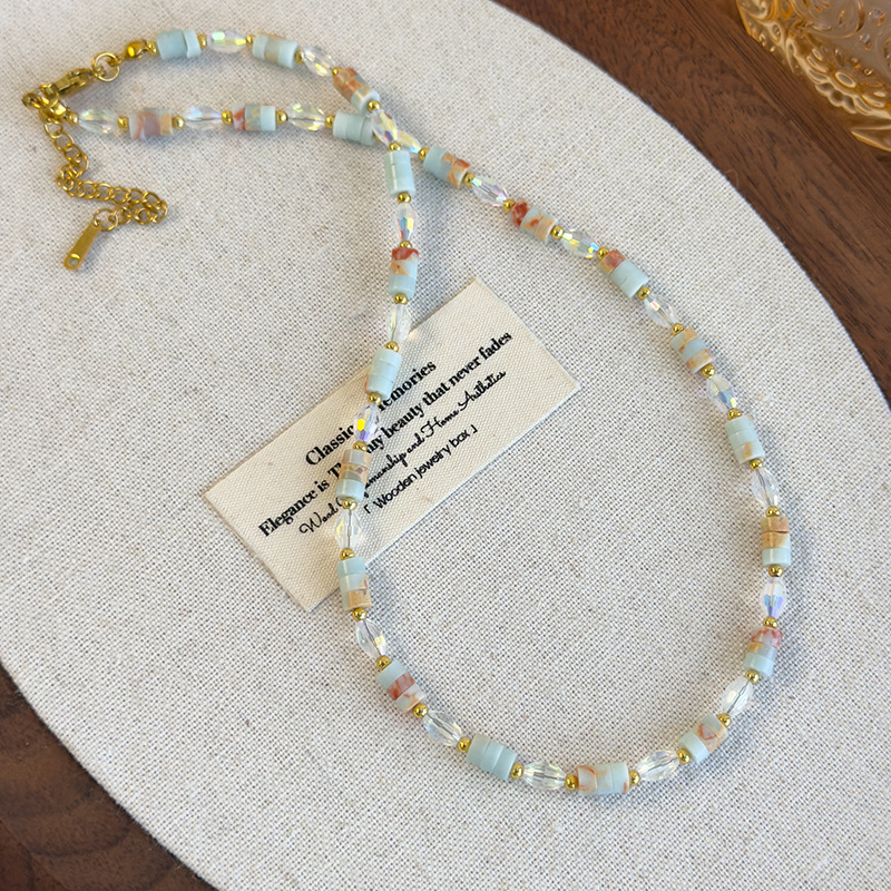 Вінтажне намисто з кришталевими намистинами