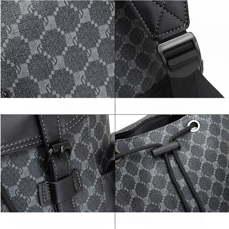 클래식 체크 백팩