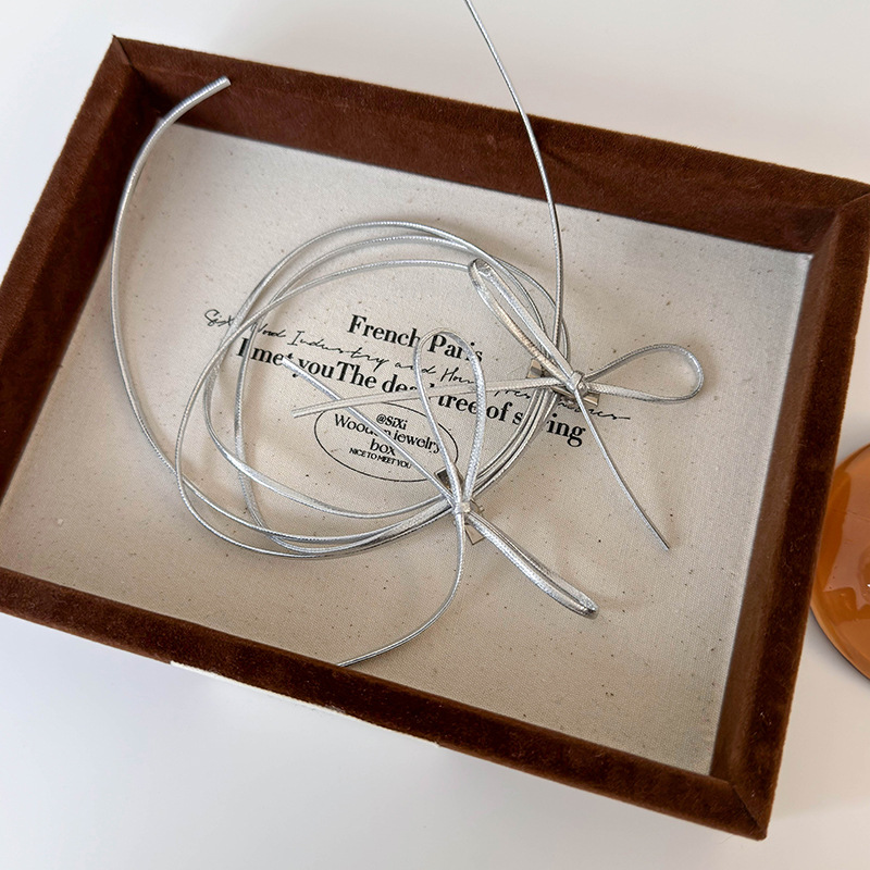 Läder Hårsnodd med Rosett