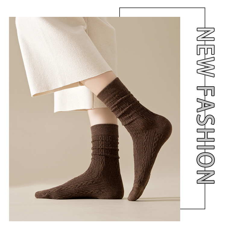 Pletené ponožky do půlky lýtka