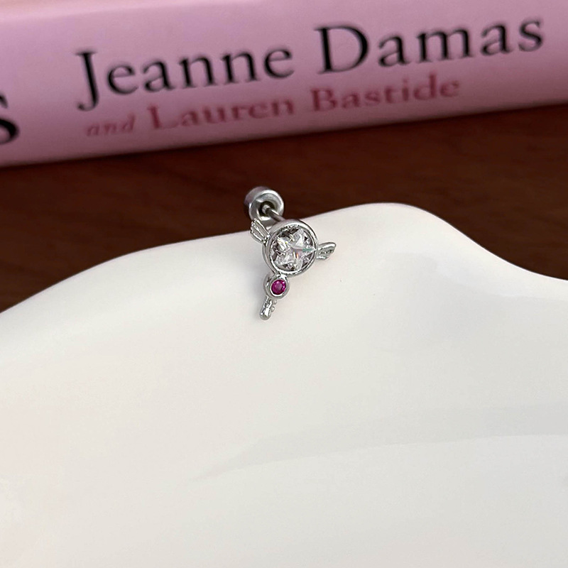 싱글 이어링 마이크로셋 지르코니아