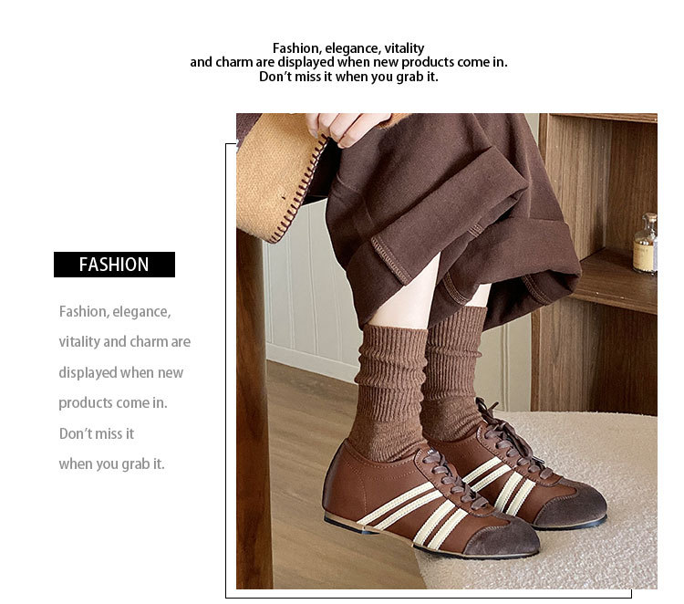 Vlněné pruhované ponožky