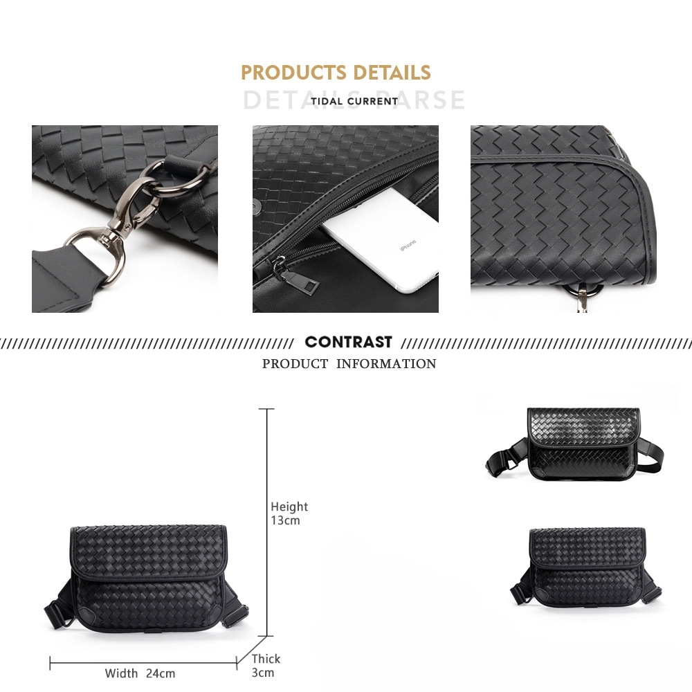 Hand-Woven Leather Crossbody Bag