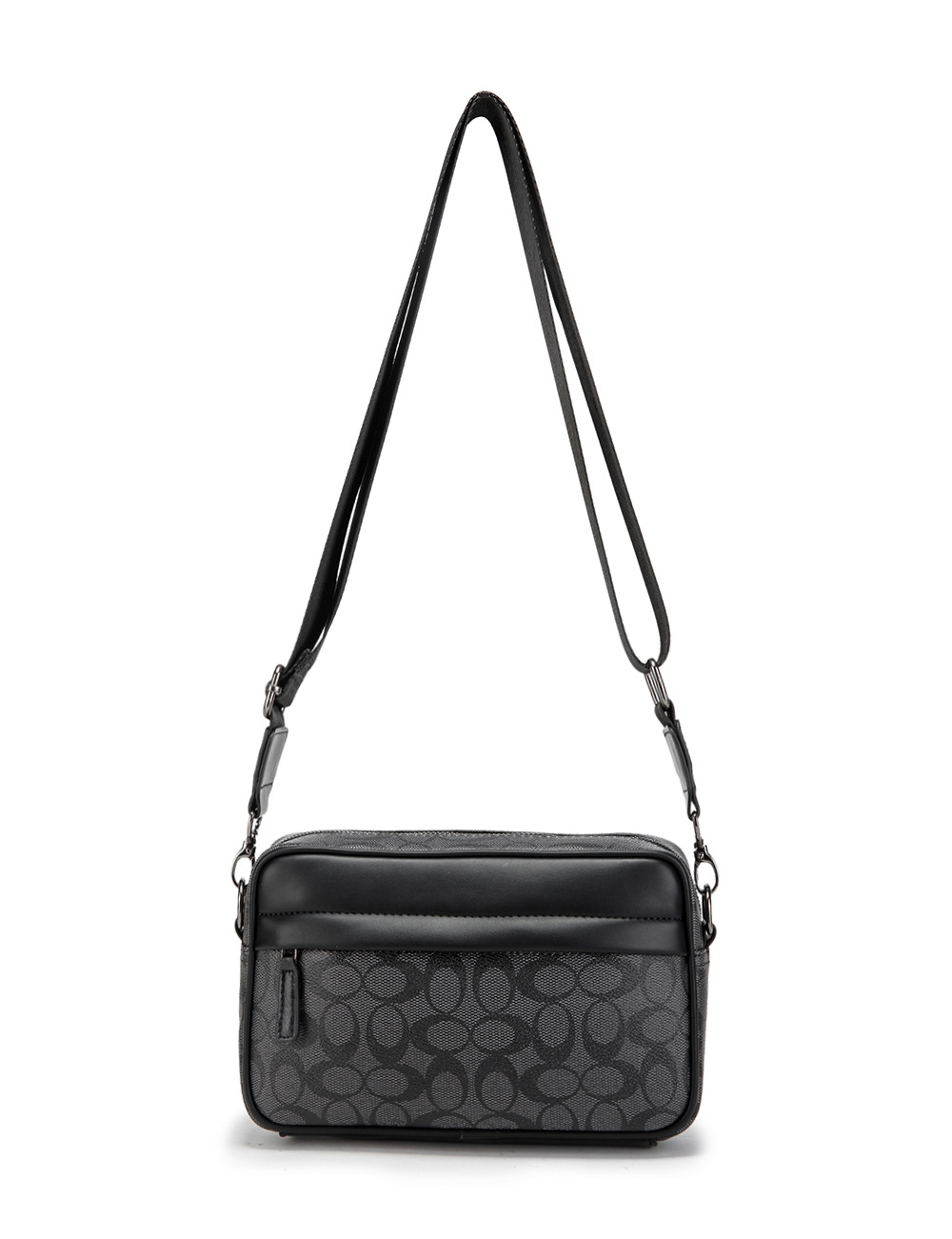 メンズチェックメッセンジャークロスボディバッグ