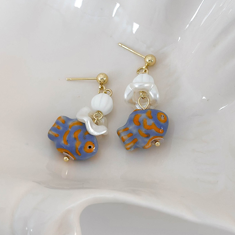 Керамические Серьги Рыбки
