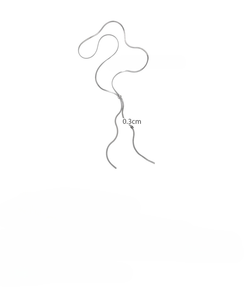 조절 가능한 롱 스네이크 체인 목걸이